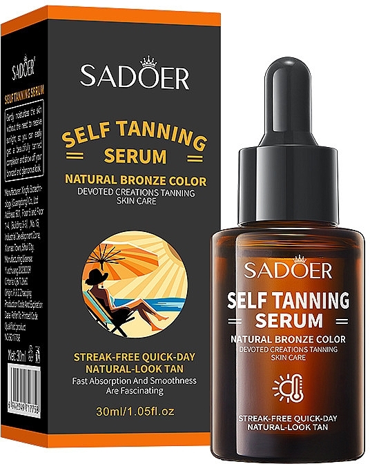 Сыворотка для автозагара - Sadoer Self Tanning Serum — фото N1