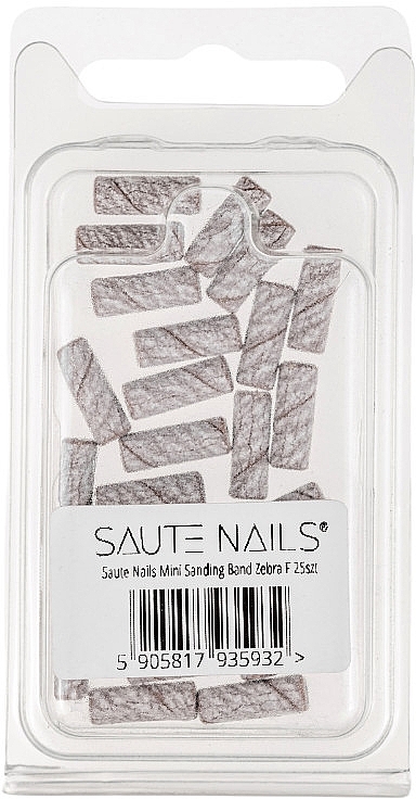 Абразивні диски для фрези, міні, F, 25 шт. - Saute Nails Zebra Mini Sanding Bands — фото N1