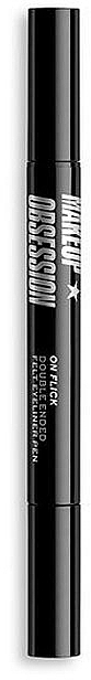Двостороння підводка-фломастер для очей - Makeup Obsession On Flick Double Ended Felt Eyeliner Pen — фото N1