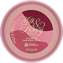 Крем для рук и тела с розовым нектаром - Oriflame Milk & Honey Gold Rose Nectar Hand & Body Cream — фото N1