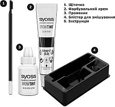 УЦЕНКА Стойкая краска для бровей - Syoss Brow Tint * — фото N4