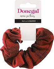 Резинка для волосся, FA-5641, червоно-синя в клітинку - Donegal — фото N1