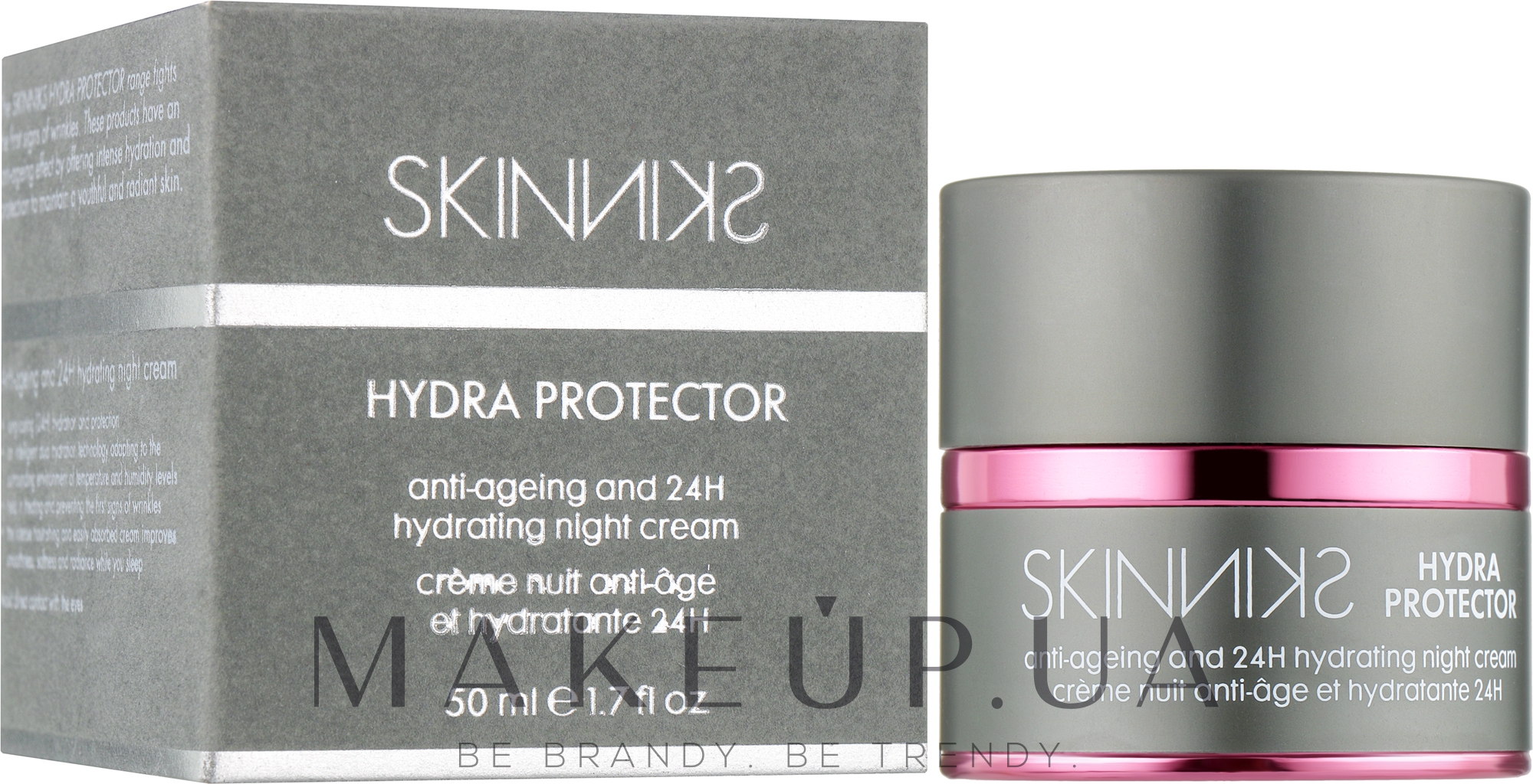 Увлажняющий антивозрастной ночной крем, 24 часа - Mades Cosmetics Skinniks Hydro Protector Anti-ageing 24H Hydrating Night Cream — фото 50ml