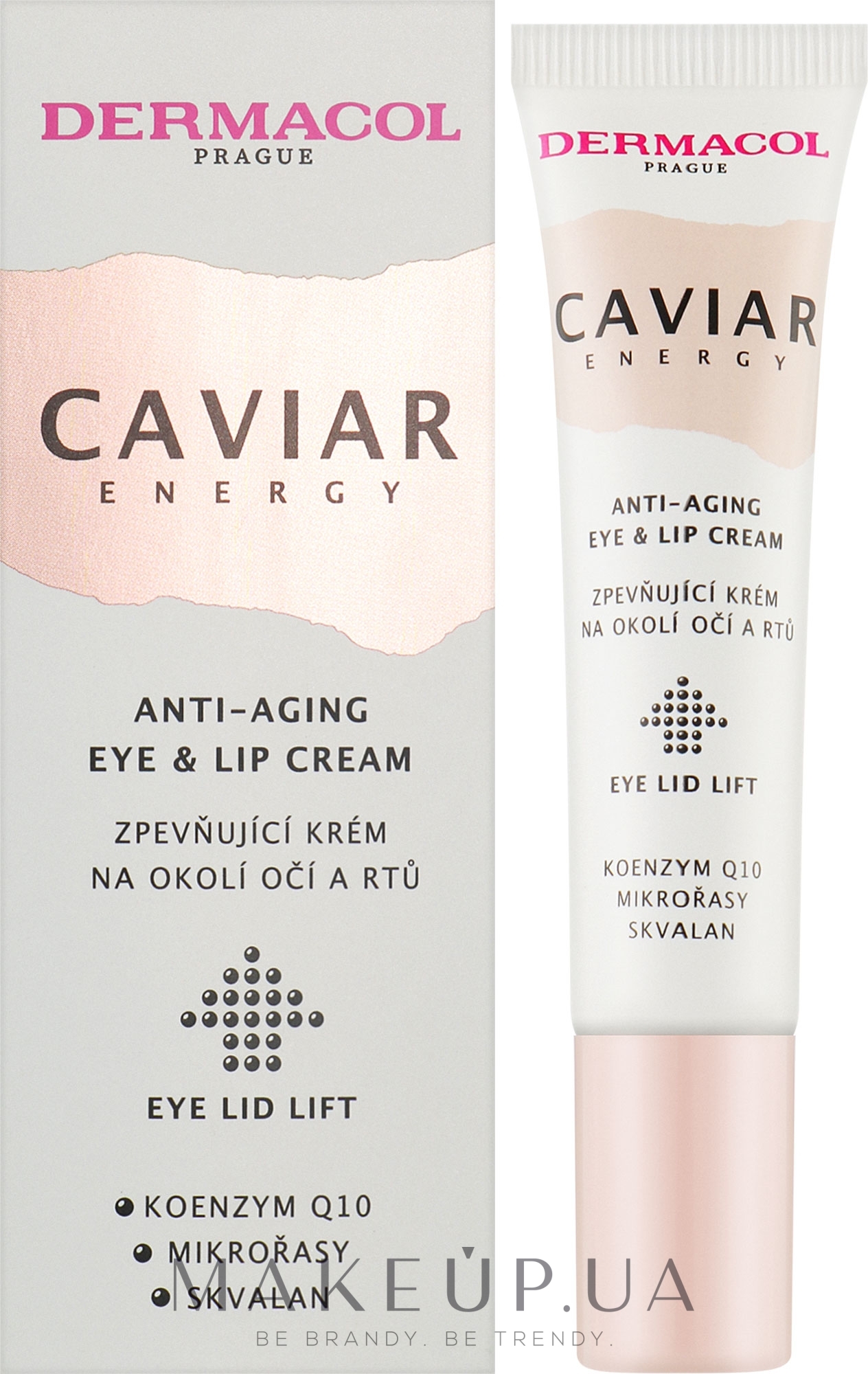 Крем для очей і губ - Dermacol Caviar Energy Eye and Lip Cream Firming Cream — фото 15ml