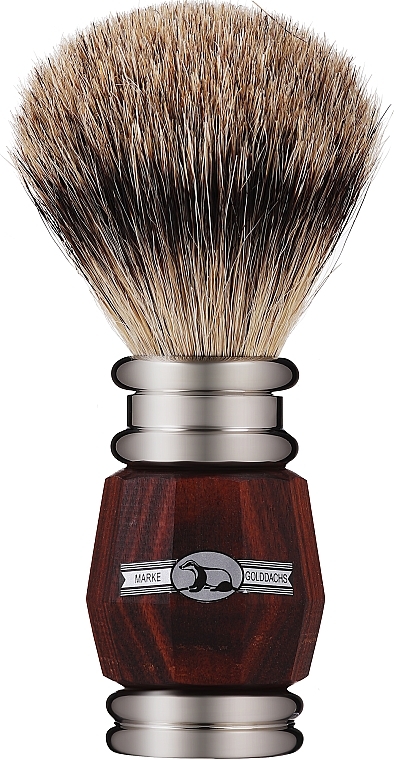 Помазок для гоління з ворсом борсука, коричневий - Golddachs Finest Badger Shaving Brush Brown — фото N1