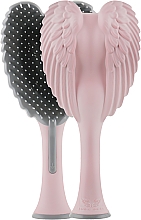 Расческа-ангел компактная, светло-розовая с серым - Tangle Angel Cherub 2.0 Soft Touch Pink — фото N2