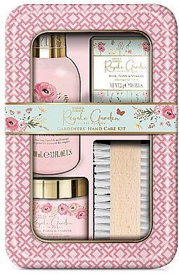 Набор - Baylis & Harding Royale Garden Rose, Poppy & Vanilla Hand Care Gift Set (h/cr/100ml + soap/50g + h/salt/25g + nail/brush) — фото N1