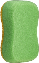 Губка для душа "Антицеллюлитная", желто-зеленая - LULA — фото N1