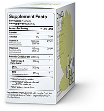 Омега-3 з тріски, з вітамінами А й Д3, 120 капсул - Perla Helsa Omega-3 Cod Wellness Complex Dietary Supplement — фото N3