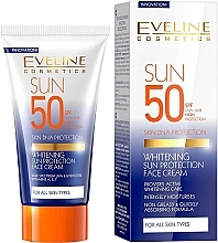 Духи, Парфюмерия, косметика Солнцезащитный отбеливающий крем для лица с SPF50 - Eveline Cosmetics Whitening Sun Protection Face Cream