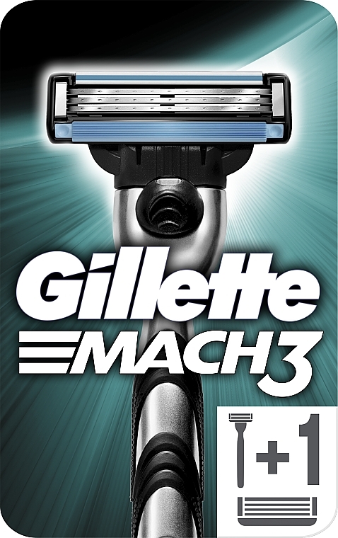 Бритва з 2 змінними касетами - Gillette Mach3 * — фото N1