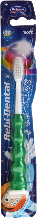 Дитяча зубна щітка M14, зелена - Mattes Rebi-Dental — фото N1