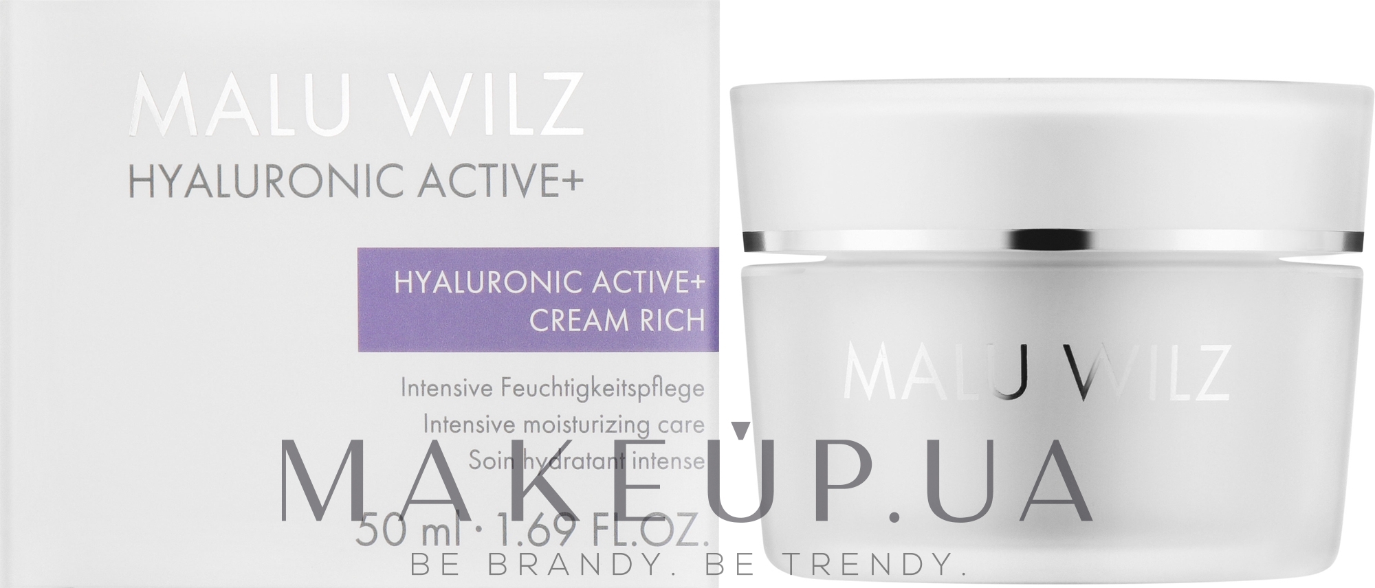 Зволожувальний крем для обличчя - Malu Wilz Hyaluronic Active+ Cream Rich — фото 50ml