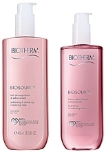 Духи, Парфюмерия, косметика Набор - Biotherm Biosource (face/milk/400ml + face/ton/200ml) 