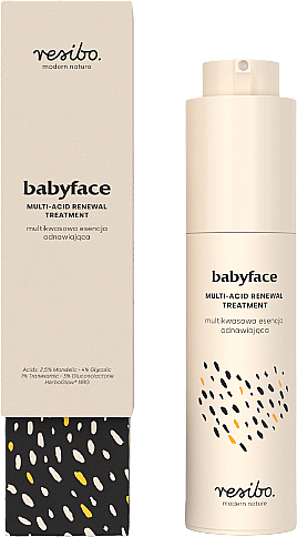 Мультикислотна відновлювальна есенція для обличчя - Resibo Babyface Multi-Acid Renewal Treatment — фото N2
