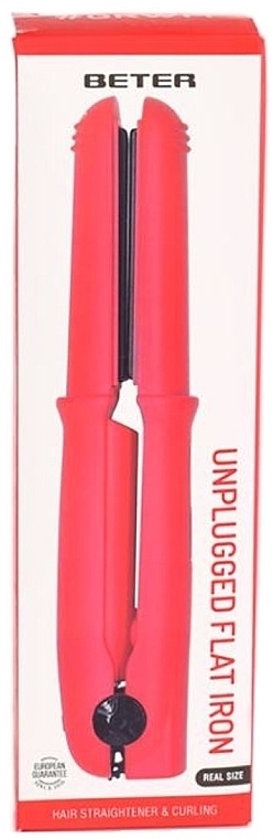 Бездротовий випрямляч для волосся, червоний - Beter Hair Straightener & Curling Red — фото N2