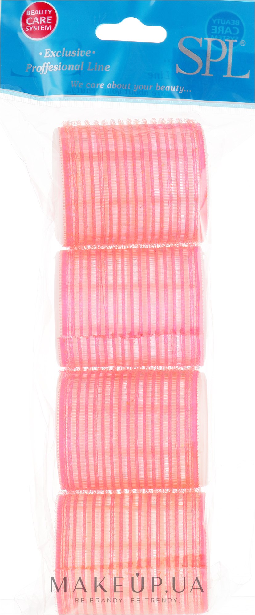Бигуди-липучки 0508, 50 мм, розовые - SPL — фото 4шт