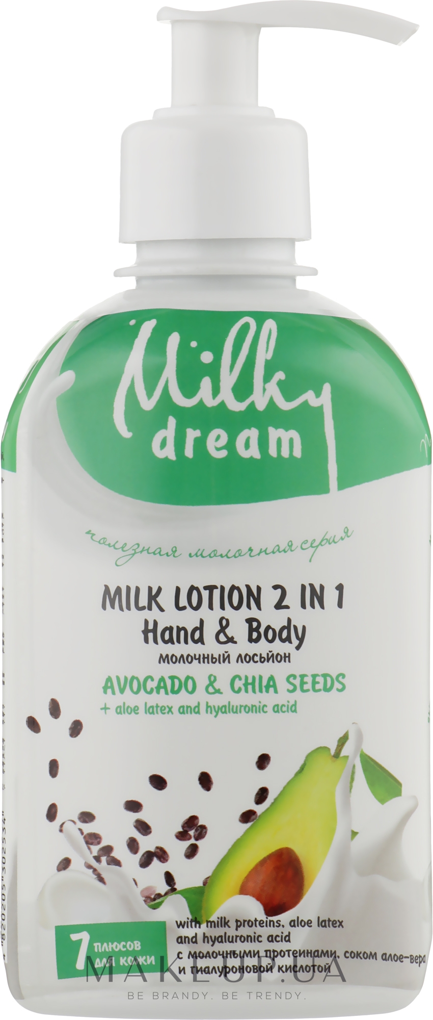 Молочний лосьйон 2в1 "Авокадо й насіння чіа" - Milky Dream — фото 250ml