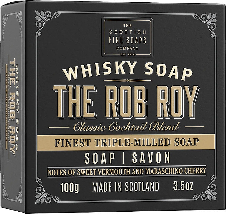 Мыло в картонной упаковке - Scottish Fine Soaps The Rob Roy Whisky Soap In a Carton — фото N1