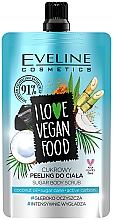 Парфумерія, косметика Цукровий скраб для тіла "Кокос" - Eveline Cosmetics  Love Vegan Food Sugar Body Scrub Coconut