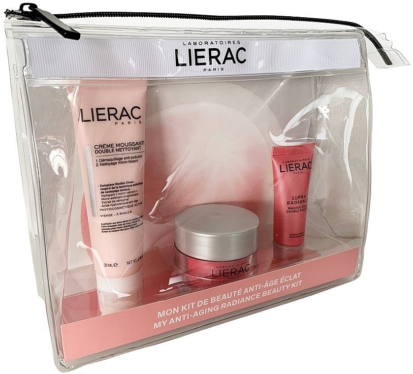 Набор - Lierac Anti-Aging Luminosity Travel Kit (f/cr/15ml + f/mask/10ml + f/foam/30ml + bag) — фото N1