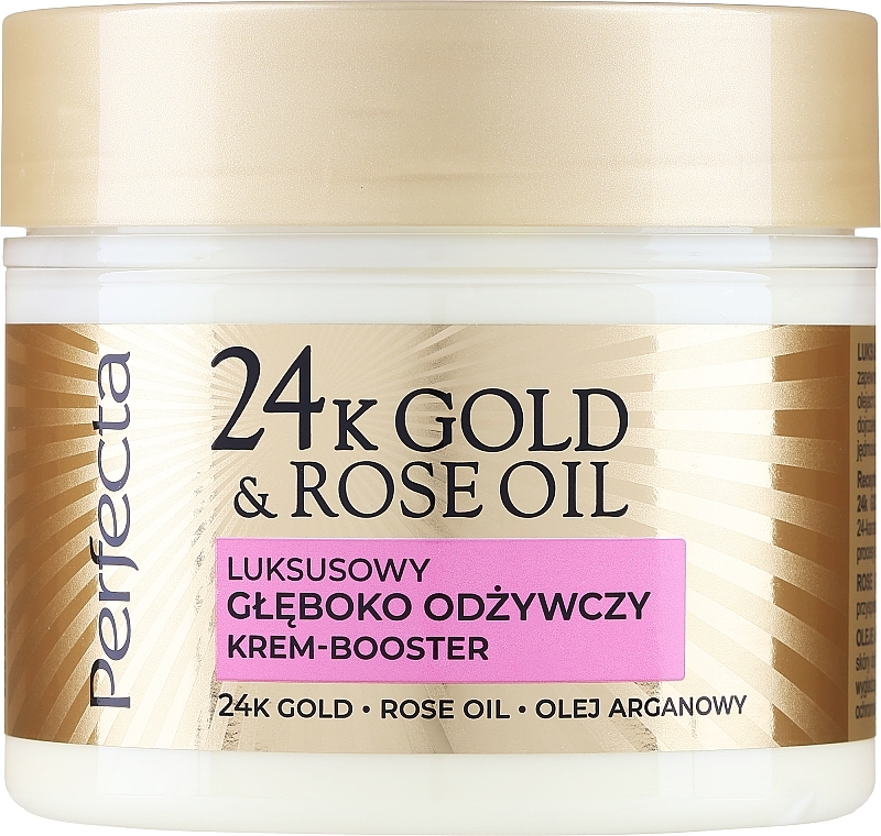 Розкішний глибокоживильний крем-бустер - Perfecta 24k Gold & Rose Oil Cream — фото N1