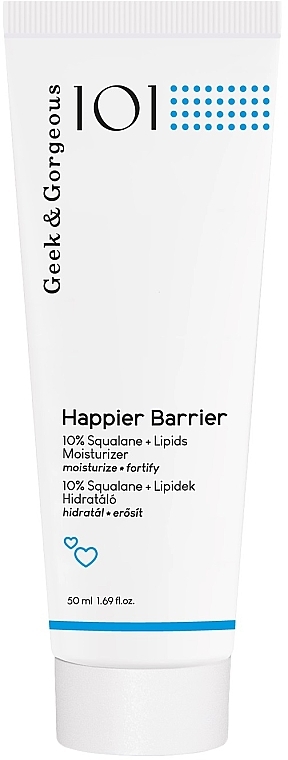 Крем для обличчя - Geek & Gorgeous Happier Barrier 10% Squalane + Lipids Moisturizer