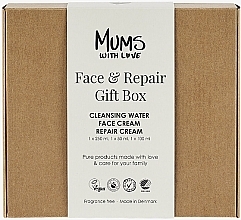 Парфумерія, косметика Набір - Mums With Love Face & Repair Gift Box (cleans/water/250ml + cr/face/50ml + cr/body/100ml)