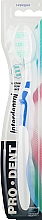 Духи, Парфюмерия, косметика Зубная щетка "Interdental", средней жесткости, бело-синяя - Pro Dent