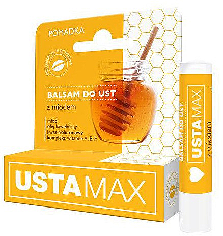 Бальзам для губ с медом - MaXmedical UstaMax Lip Balm With Honey — фото N1