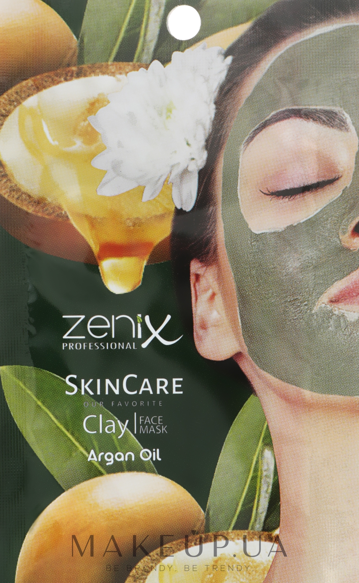 Маска для лица глиняная с аргановым маслом - Zenix Professional SkinCare Clay Face Mask Argan Oil — фото 20g
