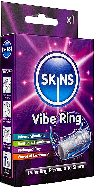 Вибрирующее кольцо для эрекции - Skins Vibe Ring — фото N1