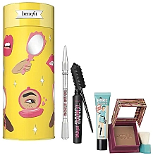 Духи, Парфюмерия, косметика Набор - Benefit Cheers, My Dears! Set (mascara/8.5g + br/pencil/0.08g + f/primer/22ml + bronzer/8g)