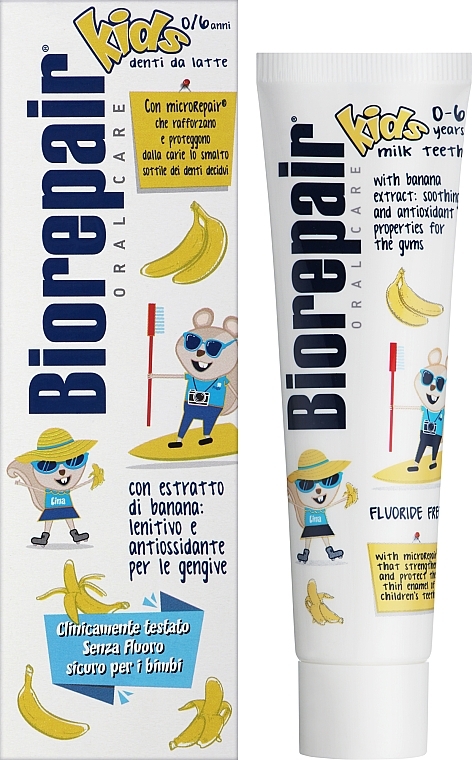 Дитяча зубна паста "Веселі білочки", банан - Biorepair * — фото N3