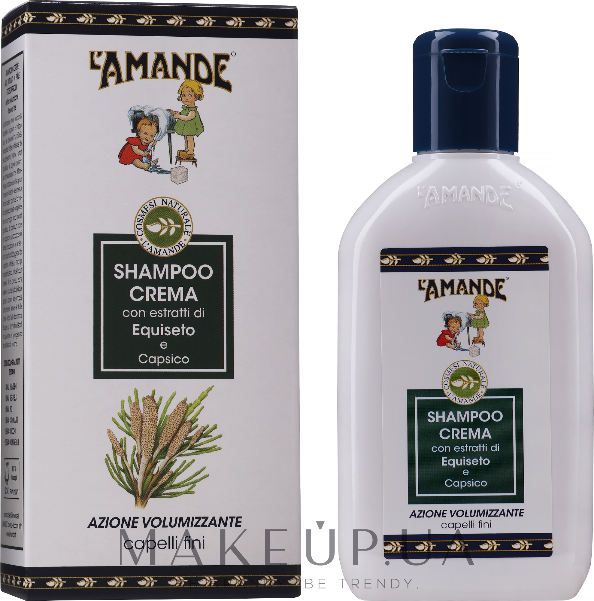 Кремовий шампунь для об'єму - L'Amande Marseille Shampoo Crema — фото 200ml