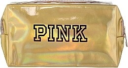 Духи, Парфюмерия, косметика Косметичка BA-003G лаковая "Pink", золото - Cosmo Shop