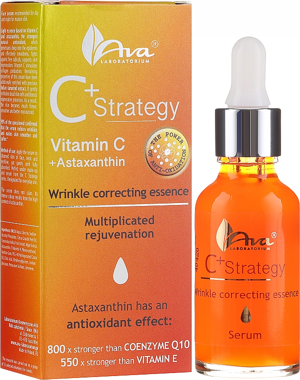 Сироватка для обличчя з вітаміном С - Ava Laboratorium C+ Strategy Wrinkle Correcting Essence Gel Serum — фото N1