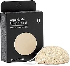 Спонж для умывания лица "Скорлупа грецкого ореха" - NaturBrush Konjac Facial Sponge Walnut Shell — фото N1
