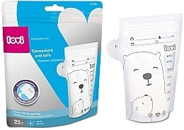 Парфумерія, косметика Пакети для зберігання грудного молока "Buddy bear", 25 шт. - Lovi
