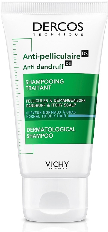 ПОДАРУНОК! Шампунь проти лупи інтенсивної дії для нормального й жирного волосся - Vichy Dercos Anti-Dandruff Advanced Action Shampoo — фото N1