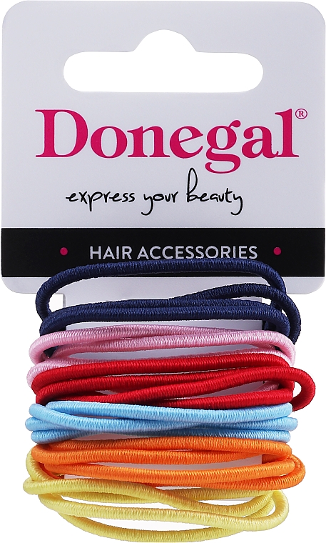 Резинки для волос тонкие, FA-9582, 24 шт - Donegal — фото N1