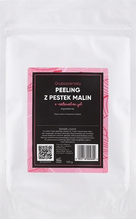 Пилинг для лица грубозернистый из семян малины - E-naturalne Peeling — фото N1