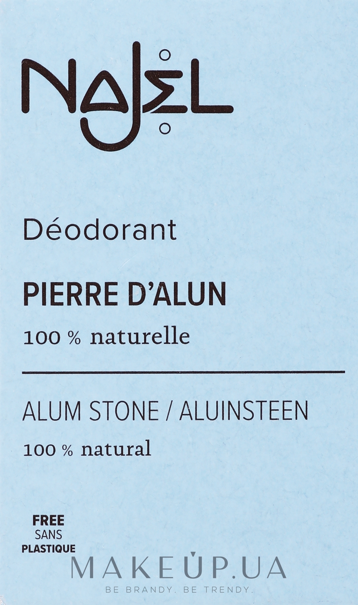 Натуральний дезодорант - Najel Alum Stone Deodorant in Block — фото 90g