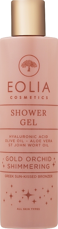 Гель для душу з шимером "Золота орхідея" - Eolia Shower Gel Gold Orchid Shimmering — фото N1