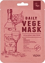 Парфумерія, косметика Тканинна маска для обличчя - Yadah Daily Vegi Wine Mask