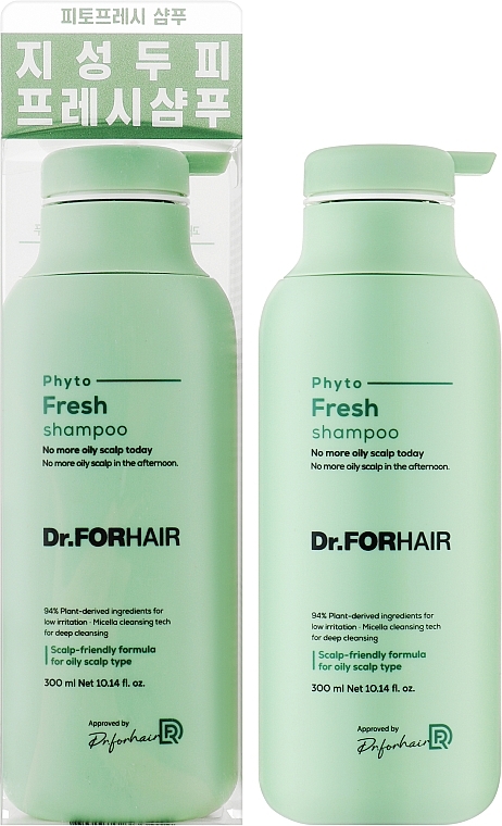 Мицеллярный шампунь для жирной кожи головы - Dr.FORHAIR Phyto Fresh Shampoo — фото N2
