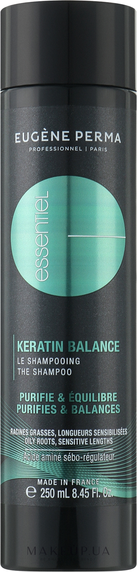 Балансирующий шампунь для волос - Eugene Perma Essentiel Keratin Balance The Shampoo  — фото 250ml