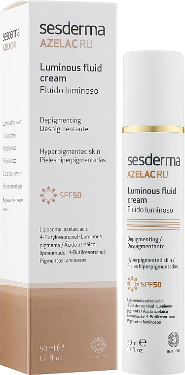 Освітлювальна емульсія для обличчя - SesDerma Laboratories Azelac Luminous Fluid Cream — фото N2