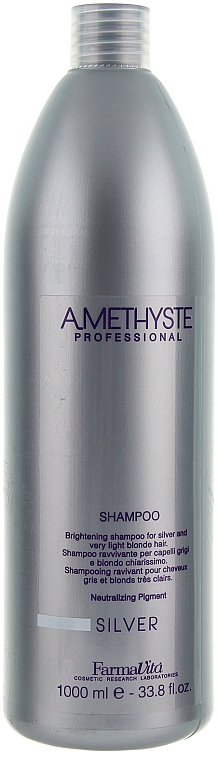 Оживлюючий шампунь для сивого і світлого волосся - Farmavita Amethyste Silver Shampoo — фото N2