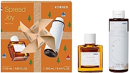 Духи, Парфюмерия, косметика Korres White Tea Spread Joy - Набор (edt/50ml + sh/gel/250ml)